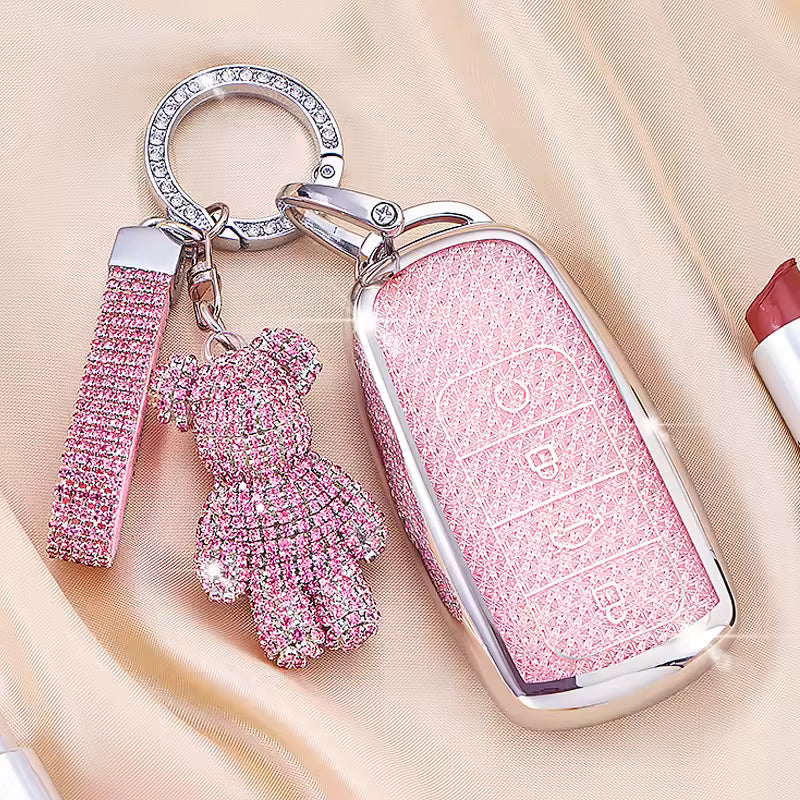 Luxury Diamond Key Cover for Jaecoo| Protective TPU Glitter Smart Key Case