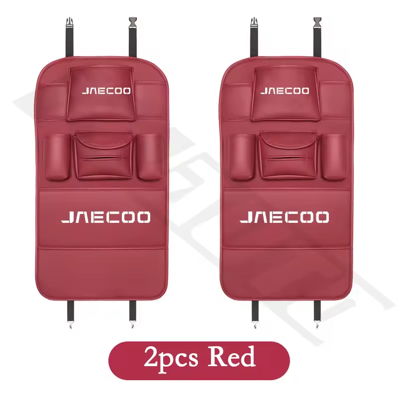 Jaecoo Car Seat Back Organizers | 2pcs Leather Multi-Pocket Storage Bags