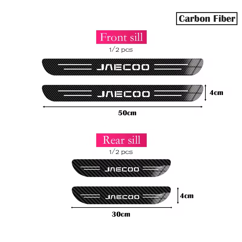 Jaecoo Door Sill Protectors | 4pcs Stainless Steel Threshold Strips for J7 J8 PHEV