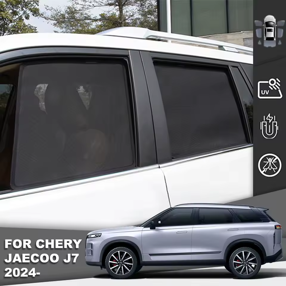 Magnetic Sunshade Set for Jaecoo J7 | Front Window Mesh Visors & UV Protection Curtains