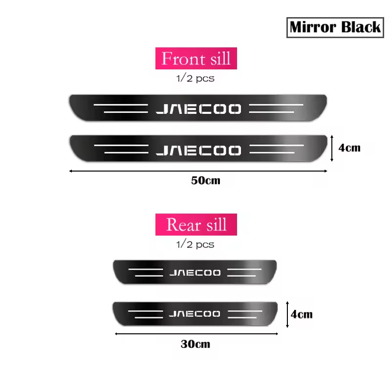 Jaecoo Door Sill Protectors | 4pcs Stainless Steel Threshold Strips for J7 J8 PHEV