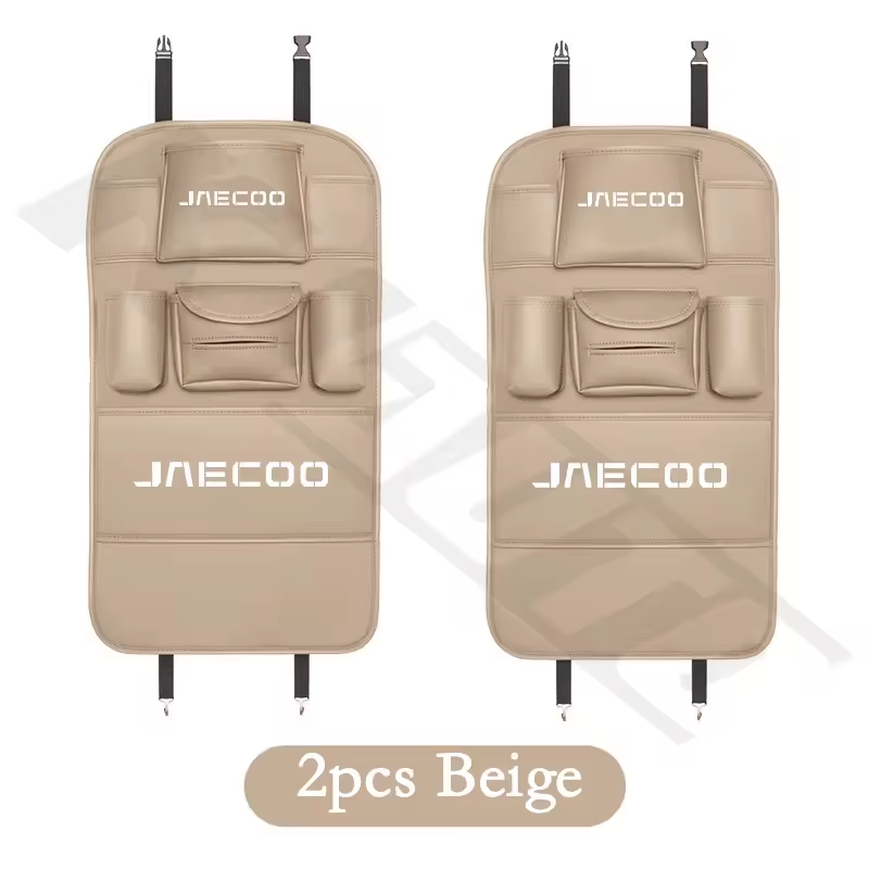 Jaecoo Car Seat Back Organizers | 2pcs Leather Multi-Pocket Storage Bags