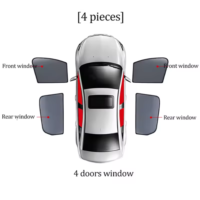 Magnetic Sunshade Set for Jaecoo J7 | Front Window Mesh Visors & UV Protection Curtains