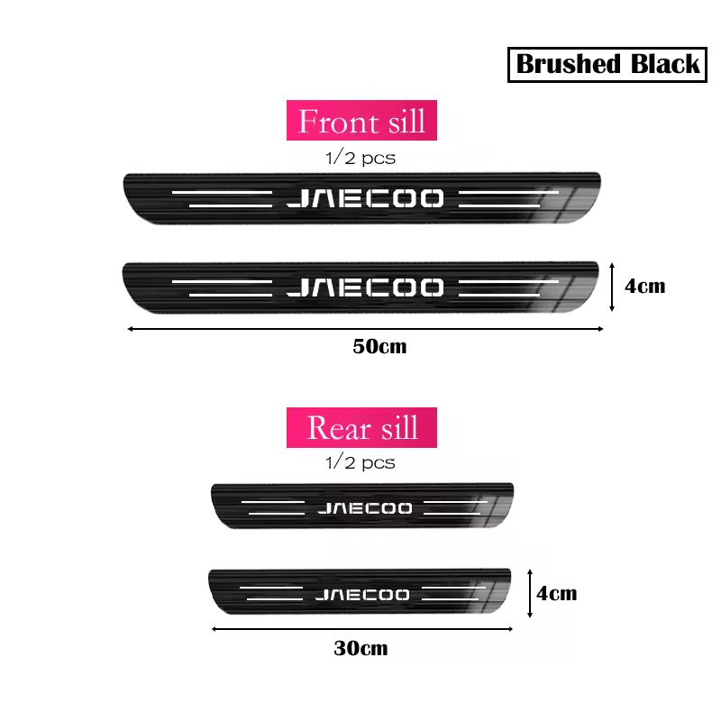 Jaecoo Door Sill Protectors | 4pcs Stainless Steel Threshold Strips for J7 J8 PHEV