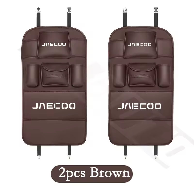 Jaecoo Car Seat Back Organizers | 2pcs Leather Multi-Pocket Storage Bags
