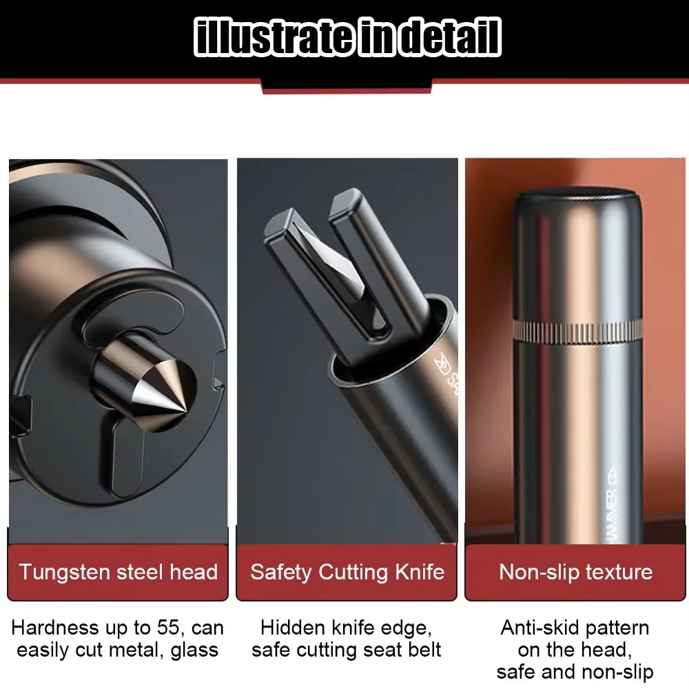 2-in-1 Car Safety Tool for Jaecoo | Emergency Glass Breaker & Seatbelt Cutter