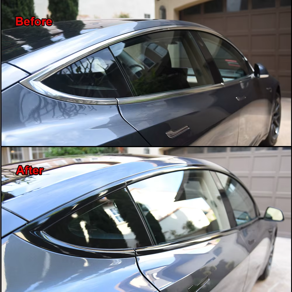Gloss Black Car Vinyl Trim Tape | Self-Adhesive Blackout Strip for Windows & Roof