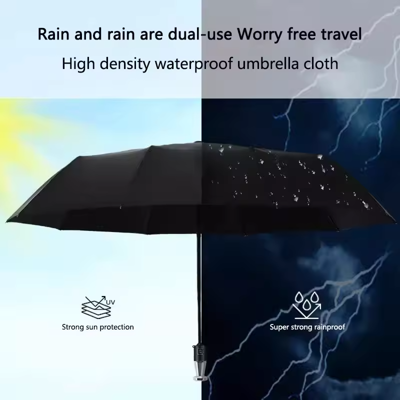 Jaecoo Automatic Folding Umbrella | Windproof UV Protection Compact Sunshade