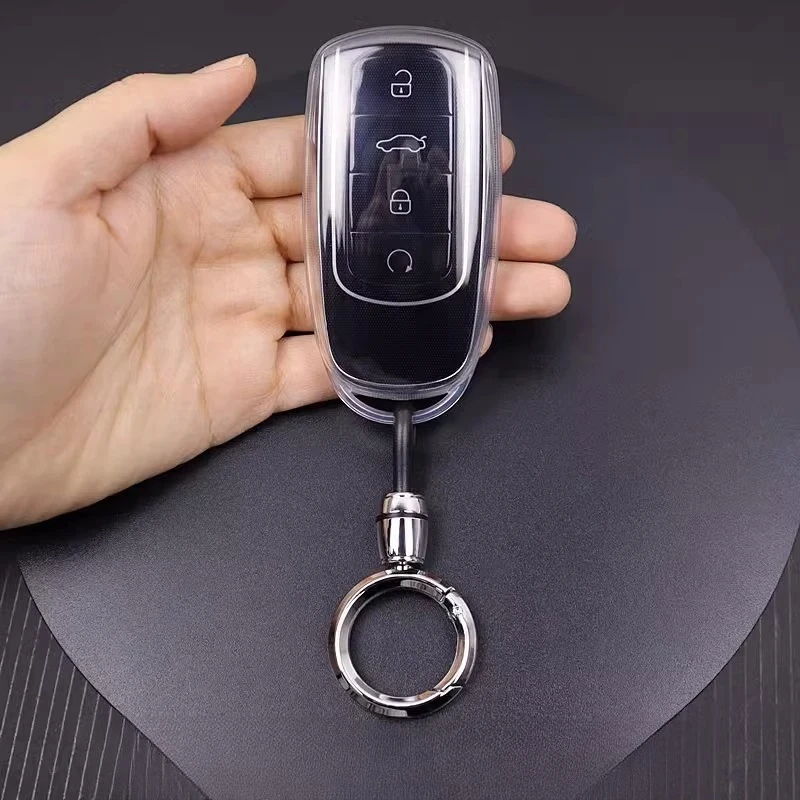 Jaecoo Key Cover with Keychain | Clear Protective Smart Key Case