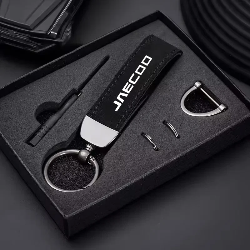 Jaecoo Leather Keyring Keychain | Premium Car Accessory with Metal Hook
