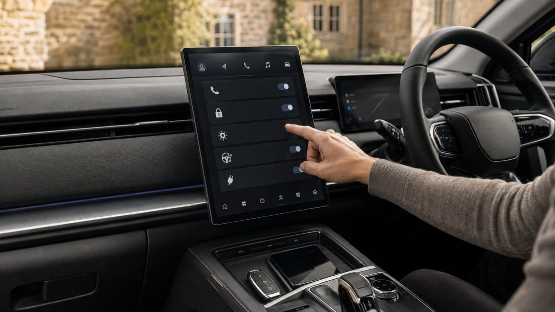 New Jaecoo owner adjusting vehicle settings on the central touchscreen