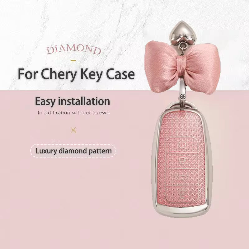 Luxury Diamond Key Cover for Jaecoo| Protective TPU Glitter Smart Key Case