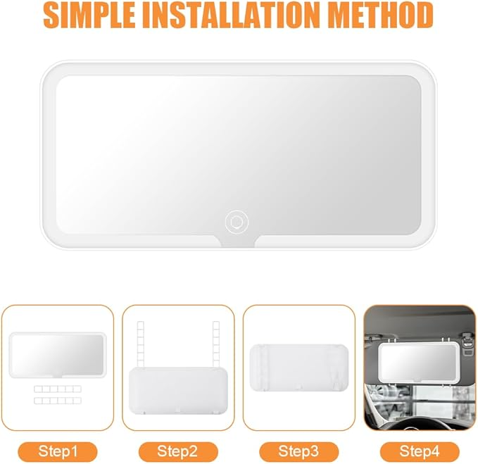 LED Illuminated Sun Visor Vanity Mirror for Jaecoo