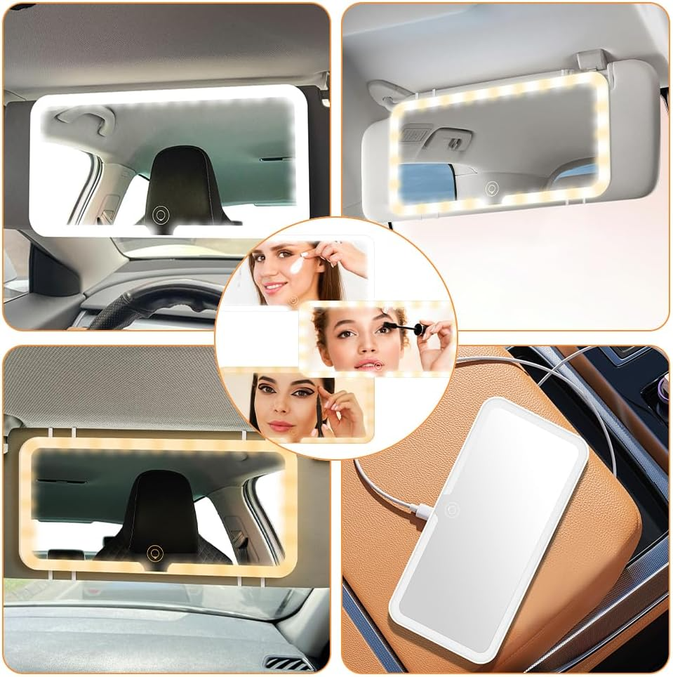LED Illuminated Sun Visor Vanity Mirror for Jaecoo