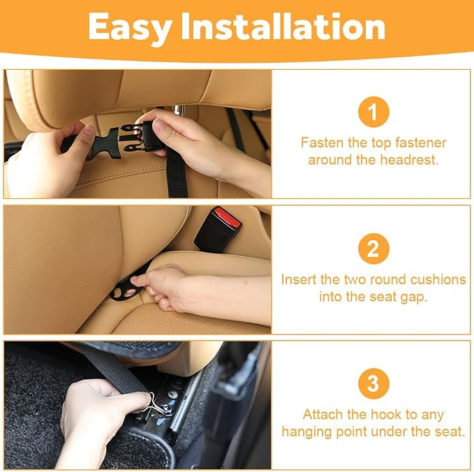 Car Seat Back Organiser with Foldable Tray Table for Jaecoo