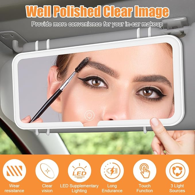 LED Illuminated Sun Visor Vanity Mirror for Jaecoo