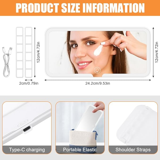 LED Illuminated Sun Visor Vanity Mirror for Jaecoo