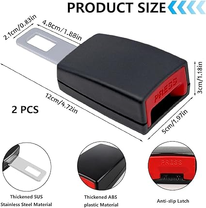 Car Seat Belt Clip – Seatbelt Positioning Accessory 2 Pack