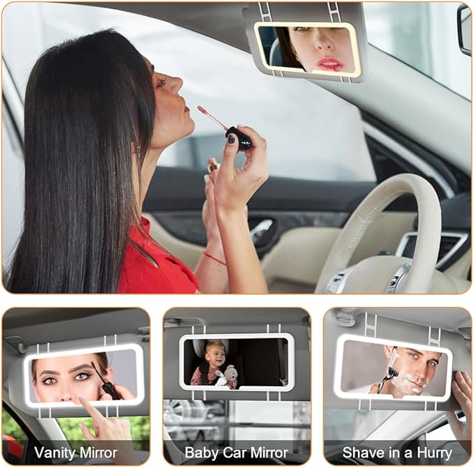 LED Illuminated Sun Visor Vanity Mirror for Jaecoo