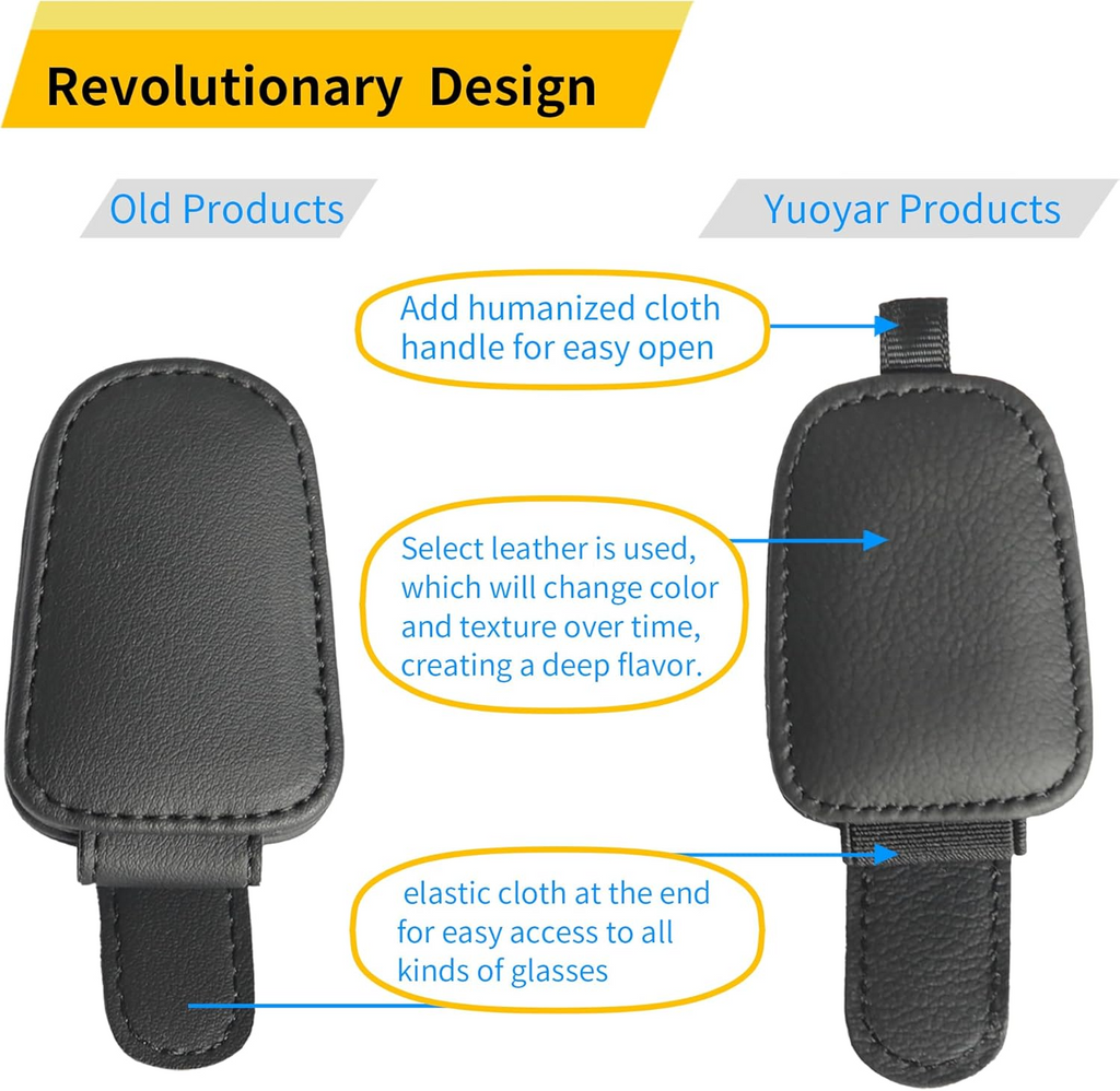 2 Pack Magnetic Car Sun Visor Glasses Holders for Jaecoo