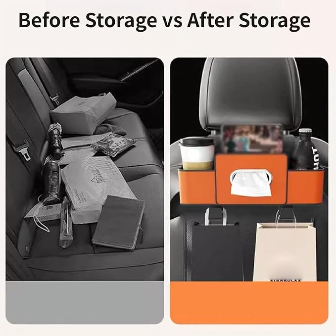 Premium Seat Back Storage Organiser with Cup Holders for Jaecoo