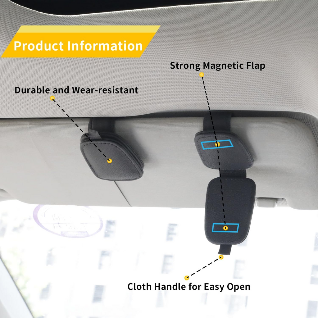 2 Pack Magnetic Car Sun Visor Glasses Holders for Jaecoo