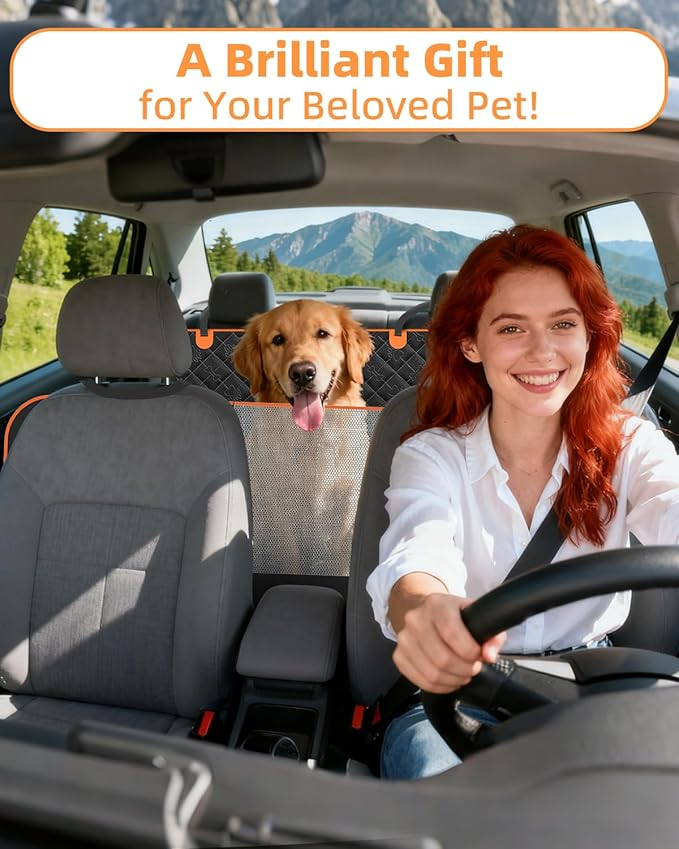 Dog Car Seat Cover – Waterproof & Scratch-Resistant Rear Seat Hammock