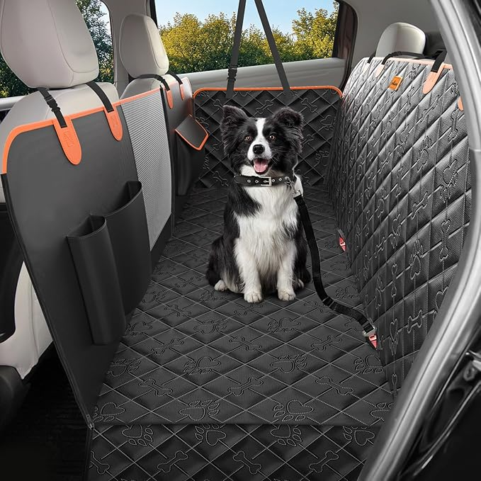 Dog Car Seat Cover – Waterproof & Scratch-Resistant Rear Seat Hammock