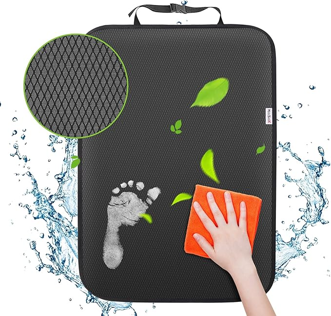 2 Pack Car Seat Back Kick Mats with Storage Pockets for Jaecoo