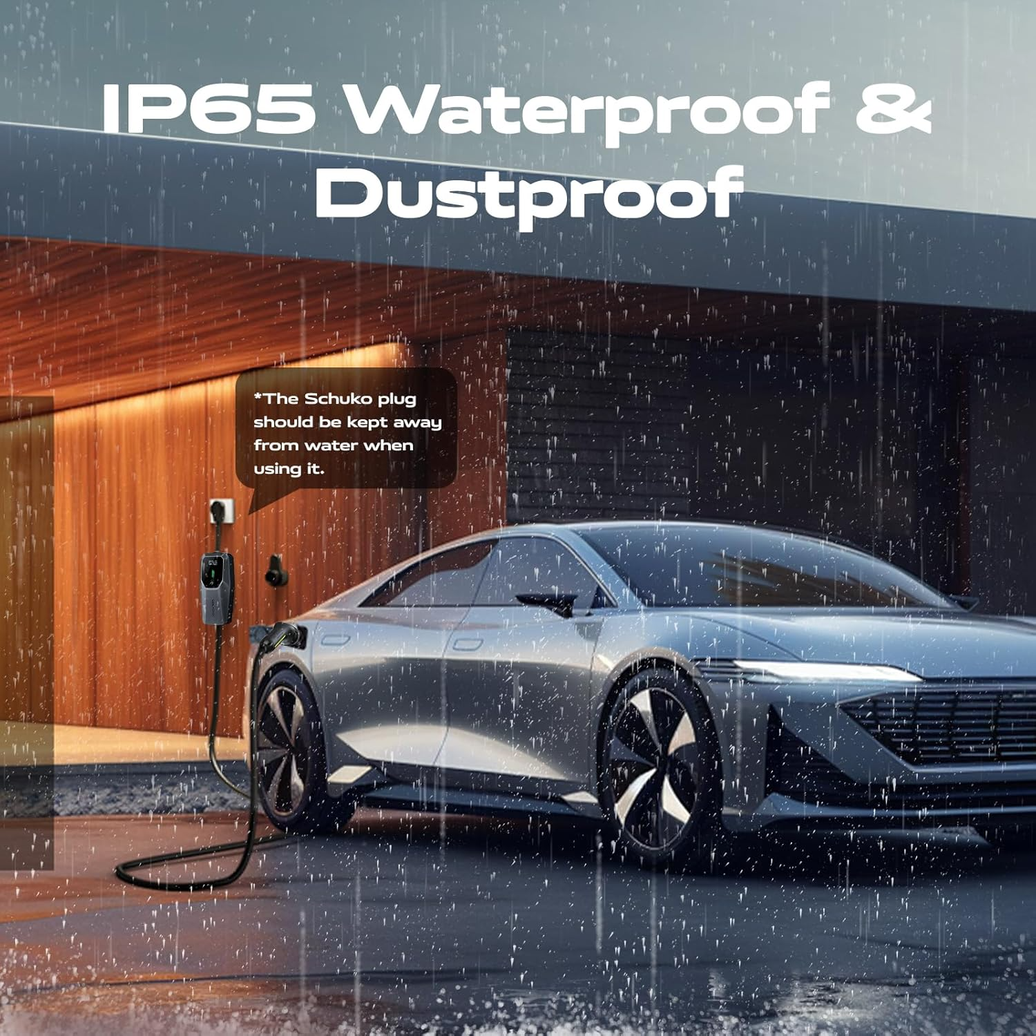 VDLPOWEREU 3kW EV Home Charger | Type 2, 5m Cable, Adjustable 6–13A, IP65 Waterproof