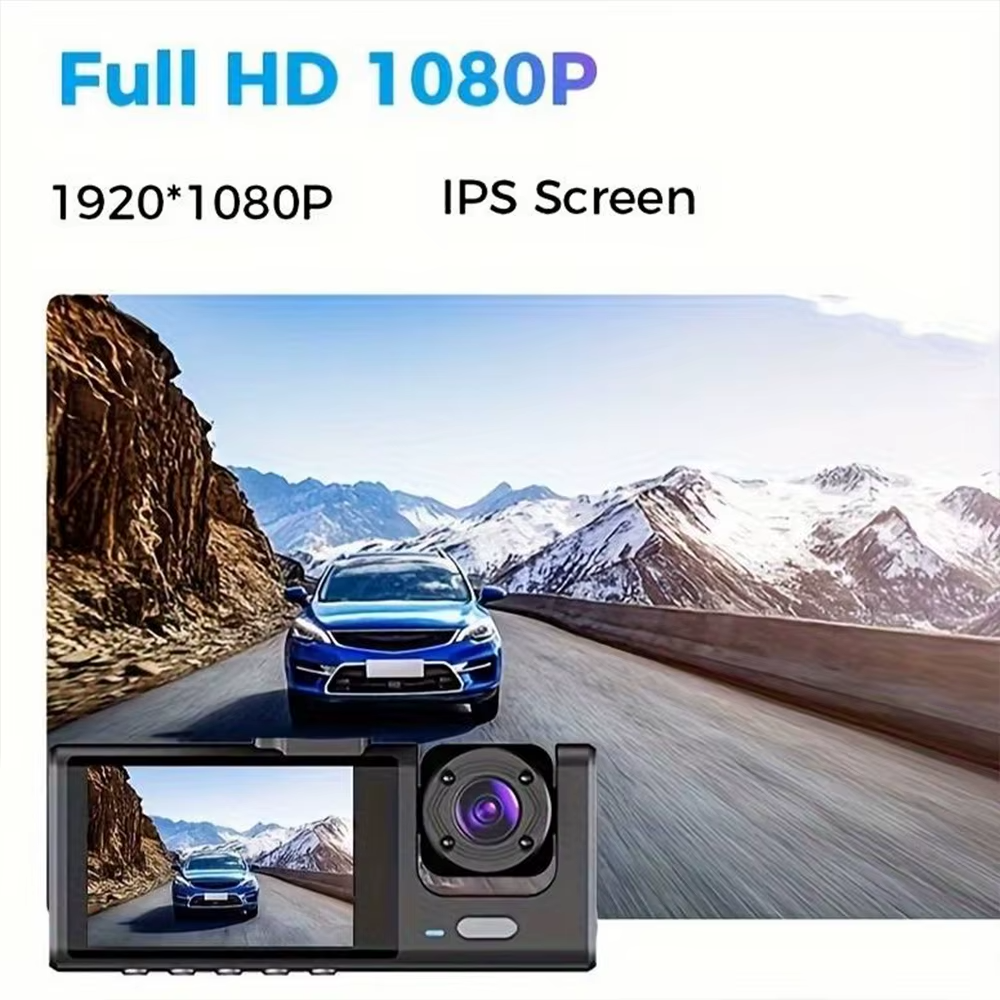 1080P 3-Channel Dashcam with IR Night Vision for Jaecoo J7 PHEV | Front & Rear DVR + 32GB Card