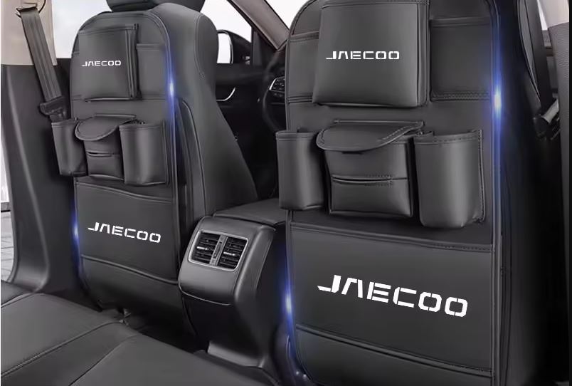 Jaecoo Car Seat Back Organizers | 2pcs Leather Multi-Pocket Storage Bags