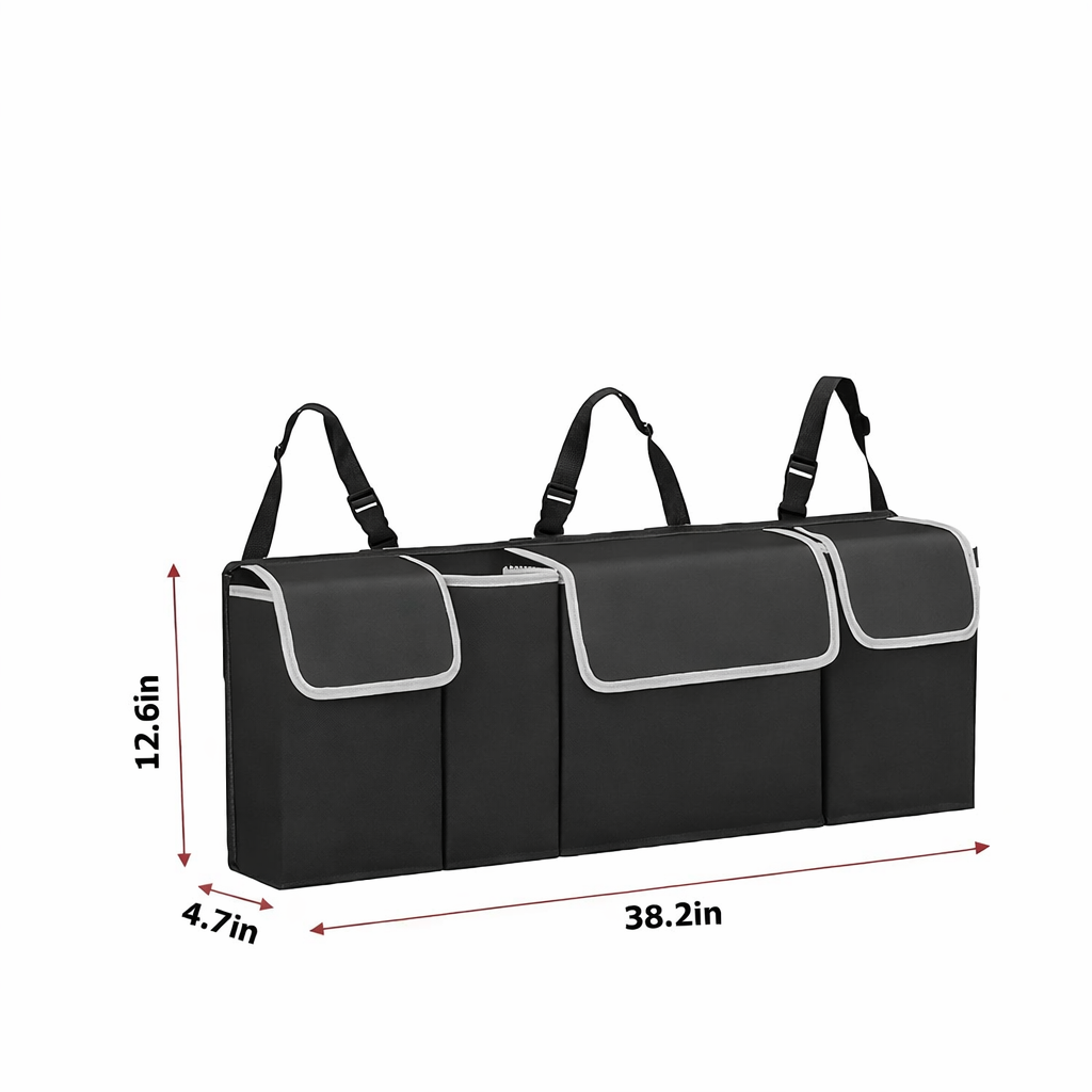 High Capacity Oxford Car Rear Seat Back Organizer | Foldable Multi-Pocket Trunk Storage for Jaecoo