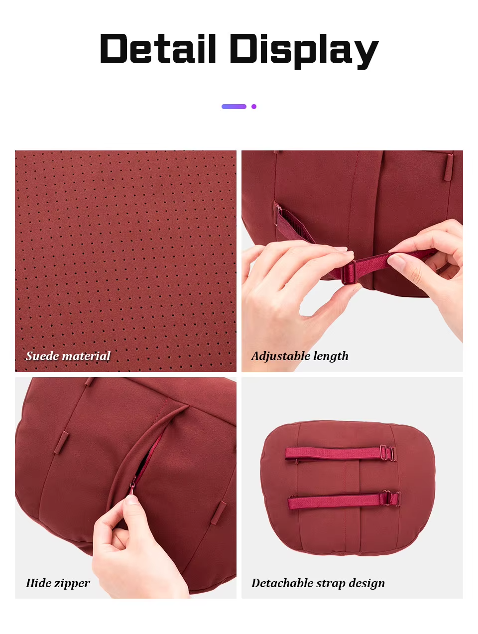 Suede Headrest Pillow for Jaecoo | Breathable Car Neck Cushion Support