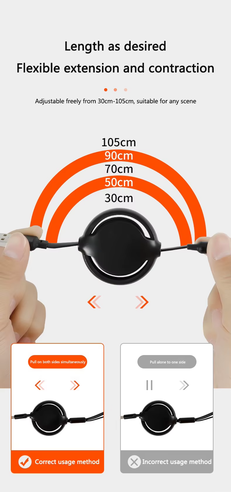 3-in-1 Retractable Car Charging Cable for Jaecoo | Fast USB Data Cable Accessory