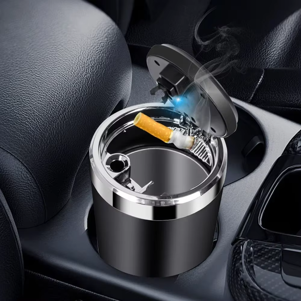 LED Car Ashtray Cup for Jaecoo | Illuminated Storage Container with Lid