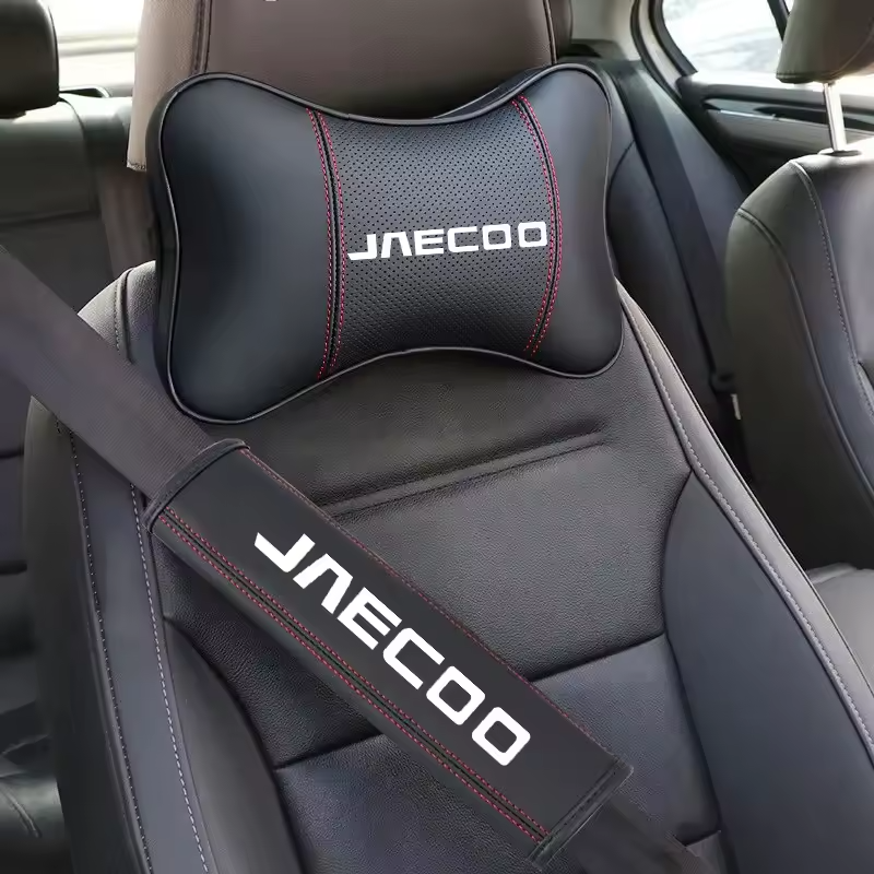 Jaecoo Car Seat Neck Pillow & Seat Belt Shoulder Pad Set | Comfort Headrest Cushions