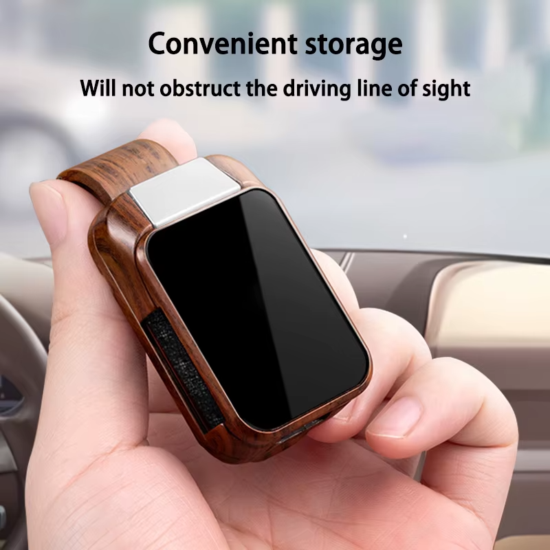 Wood Grain Car Sun Visor Glasses Clip for Jaecoo | Sunglasses & Card Holder Accessory