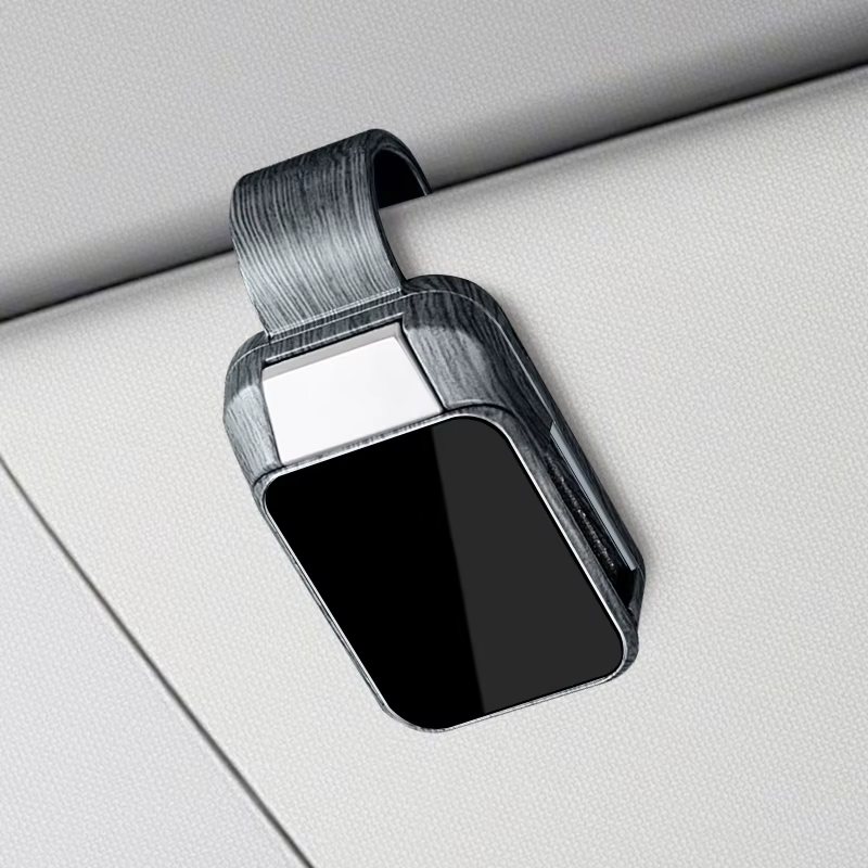 Wood Grain Car Sun Visor Glasses Clip for Jaecoo | Sunglasses & Card Holder Accessory