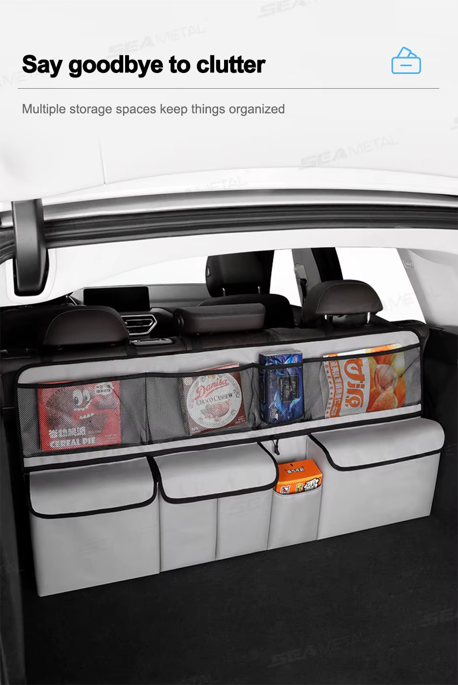 Foldable Car Trunk Hanging Storage Bag | Rear Seat Back Organizer for Jaecoo