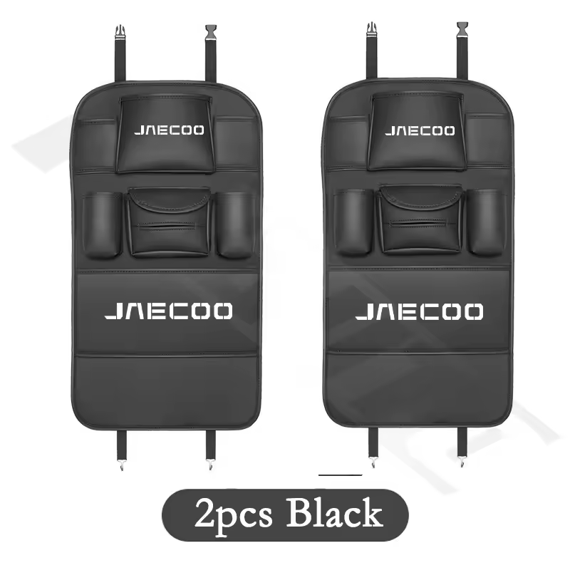 Jaecoo Car Seat Back Organizers | 2pcs Leather Multi-Pocket Storage Bags