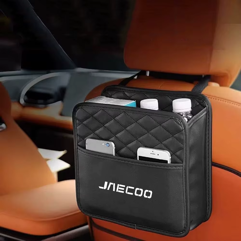 Back Seat Storage Bag for Jaecoo J5 & J7 – PU Leather Hanging Organizer