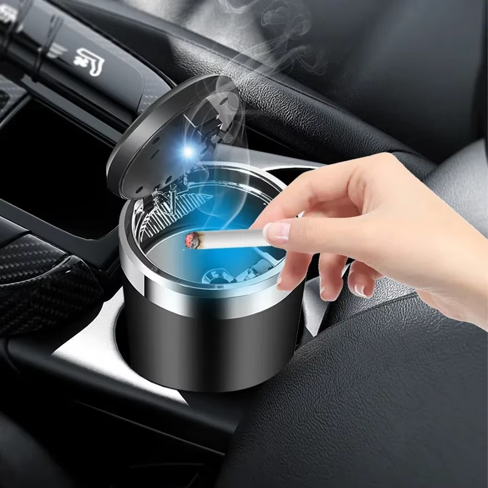 LED Car Ashtray Cup for Jaecoo | Illuminated Storage Container with Lid