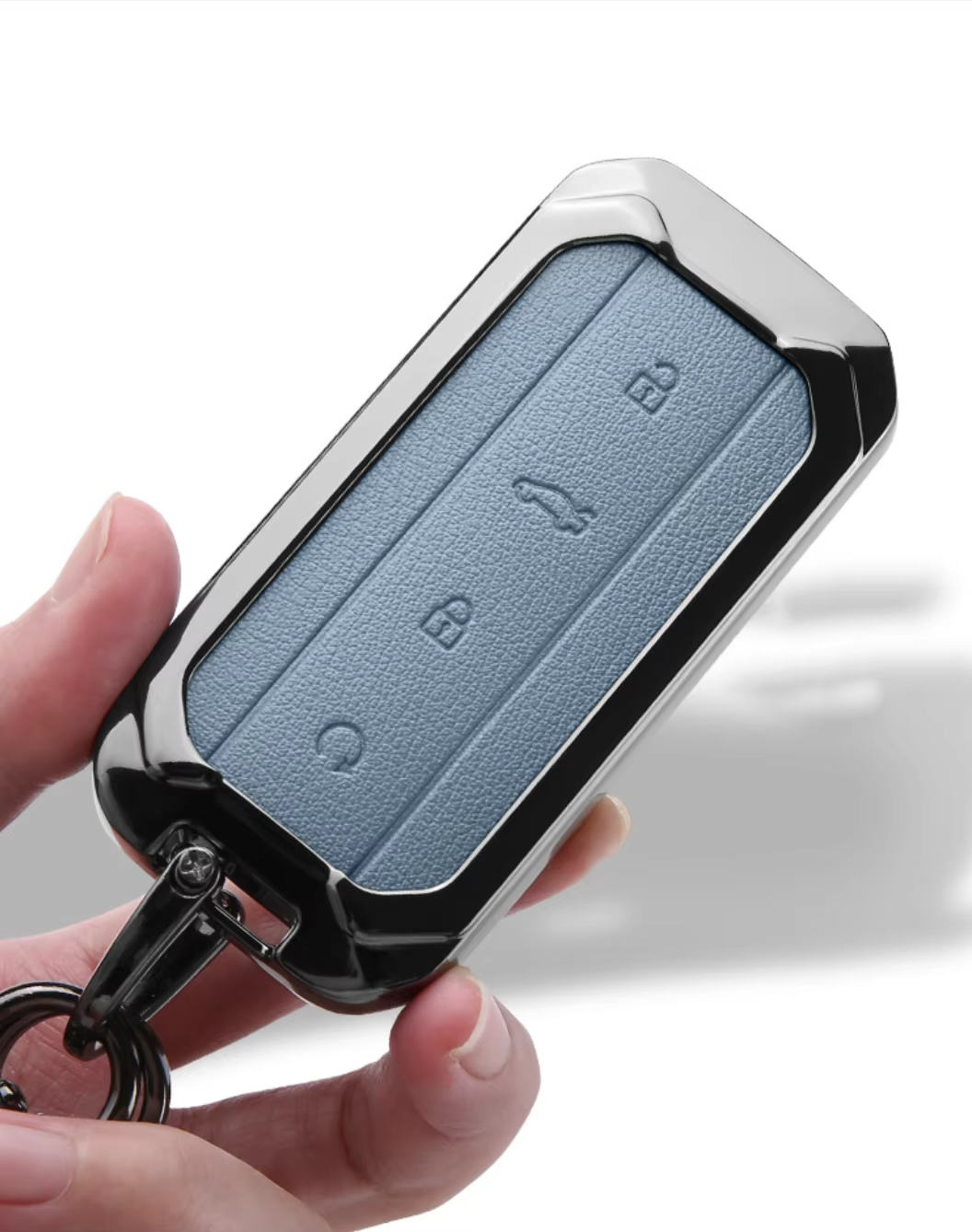 Zinc Alloy Leather Key Case for Jaecoo J5 – Metal Protective Cover & Keychain