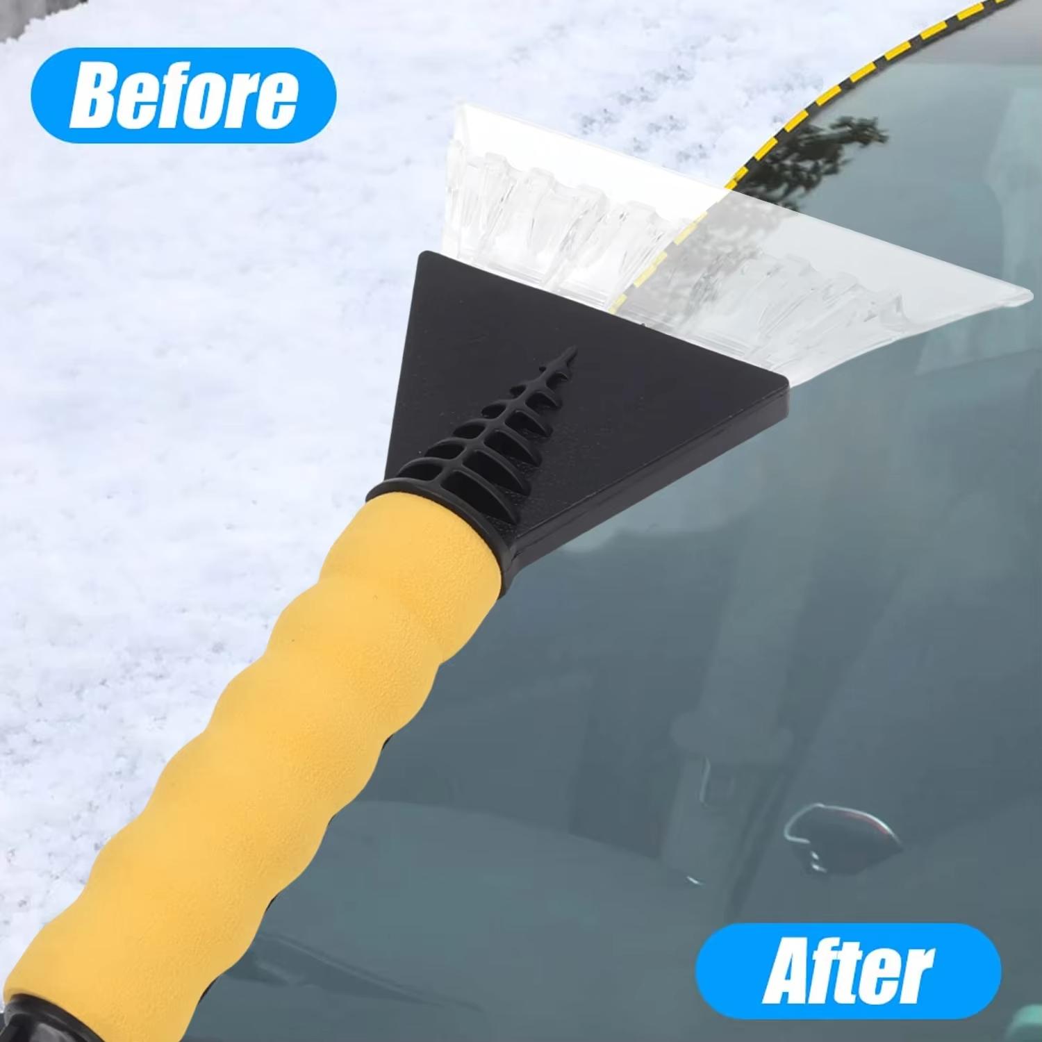 Car Ice Scraper – Heavy-Duty Windshield Snow & Ice Remover Tool