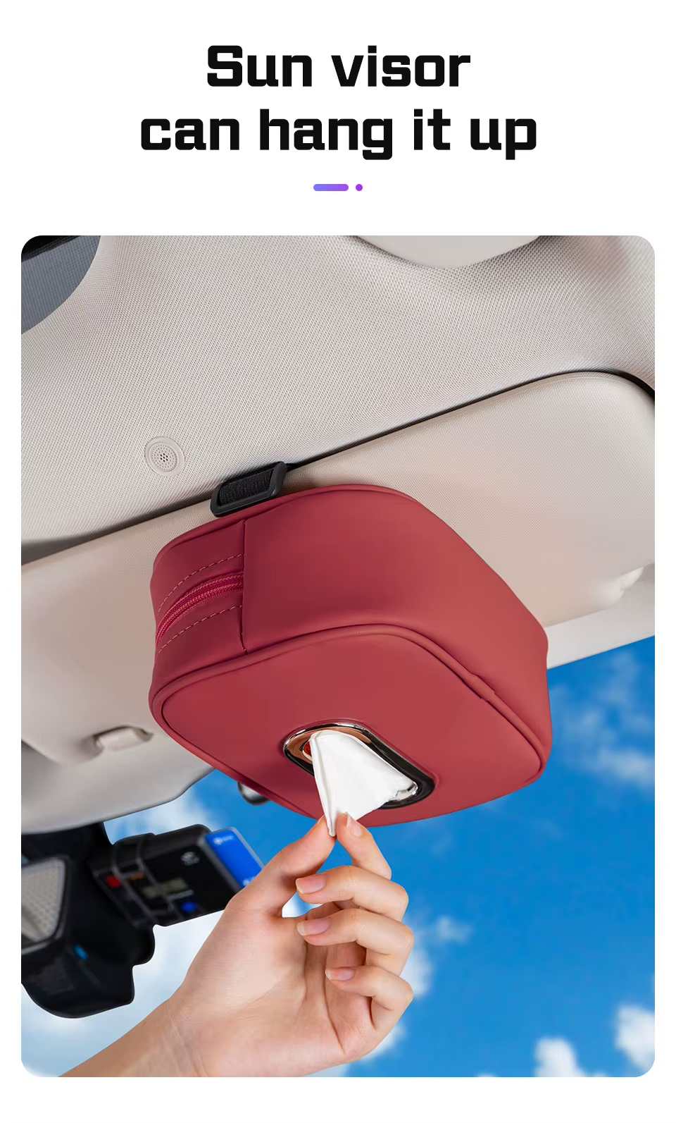 Leather Tissue Holder For Jaecoo  – Back Seat Armrest Storage Box