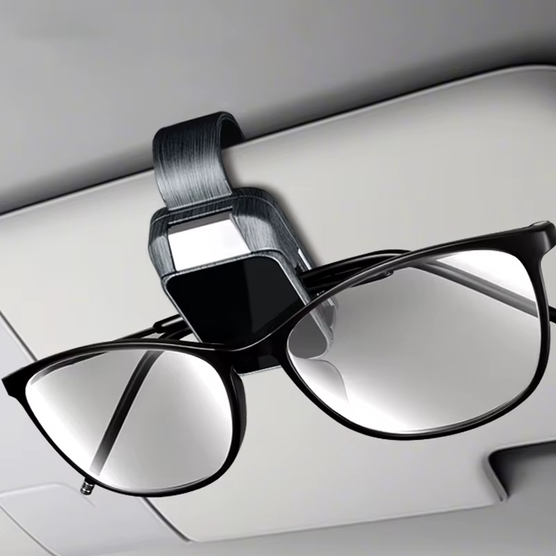 Wood Grain Car Sun Visor Glasses Clip for Jaecoo | Sunglasses & Card Holder Accessory