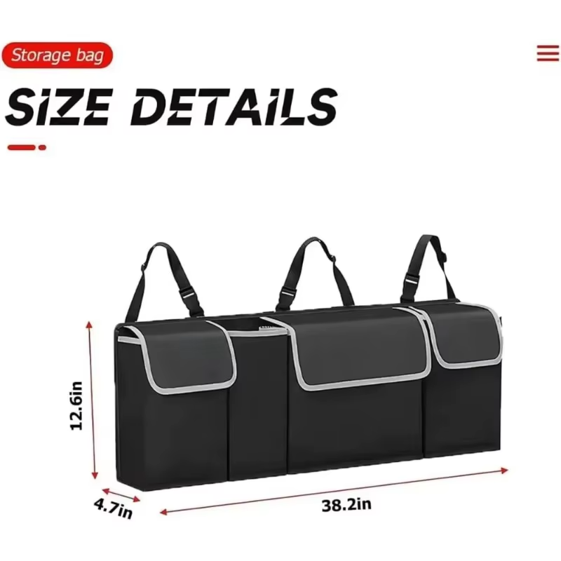 High Capacity Oxford Car Rear Seat Back Organizer | Foldable Multi-Pocket Trunk Storage for Jaecoo