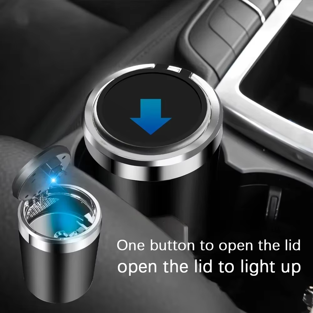 LED Car Ashtray Cup for Jaecoo | Illuminated Storage Container with Lid