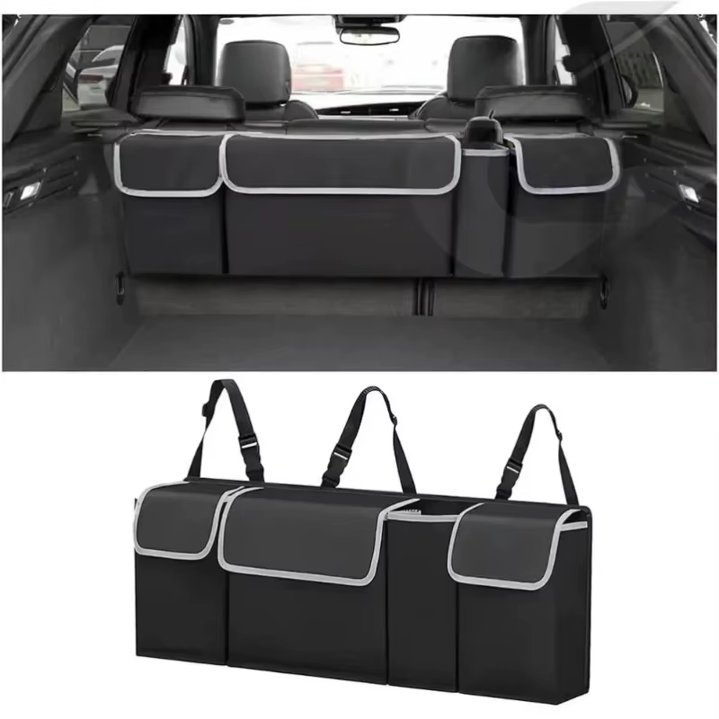 High Capacity Oxford Car Rear Seat Back Organizer | Foldable Multi-Pocket Trunk Storage for Jaecoo